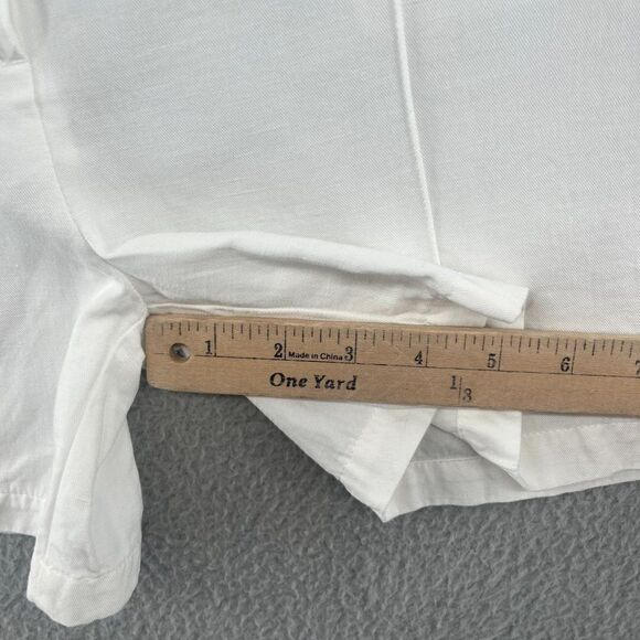Anine Bing Mila White Shorts Linen Blend Size 38 Medium - Picture 8 of 13